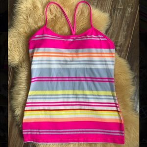 Lululemon size 12 spaghetti strap pink top